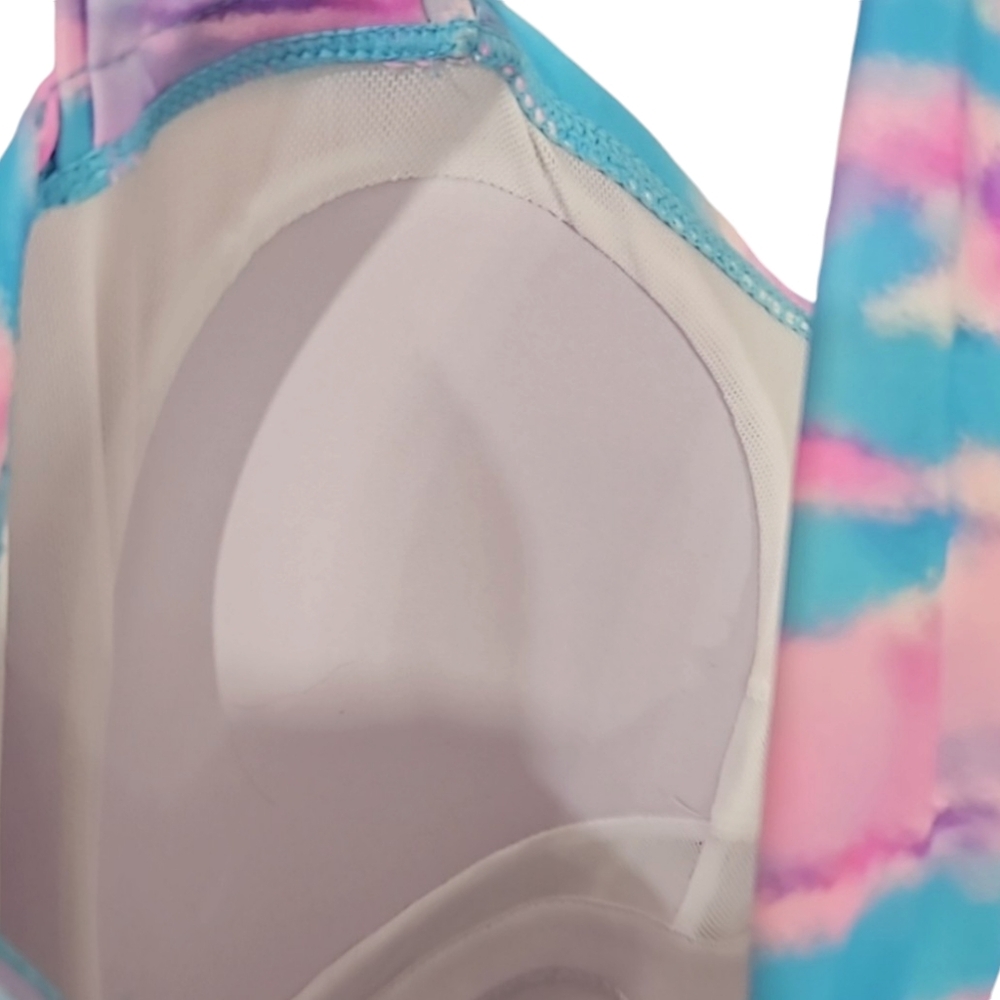 meet.curve Pink and Blue Striped One-Piece Swimsuit with a Sarong Front … - Picture 8 of 15
